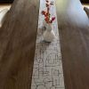 Table Runner Merino Wool Felt Chalkline Grey | Linens & Bedding by Lorraine Tuson