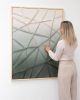 Eucalyptus Green Fiber Artwork - LILY | Wall Hangings by Rianne Aarts / Teddy and Wool Studio