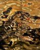 Aqua High Wave Wall Décor Gold | Decorative Objects by PlusObject