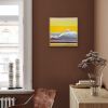Original 20x20 Geometric Mountain Landscape | Sunshine Days by Shilo Ratner | Oil And Acrylic Painting in Paintings by Shilo Ratner