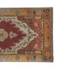 Distressed Oushak Carpet, Decorative Red and Gold Colors Rug | Area Rug in Rugs by Vintage Pillows Store. Item composed of fiber