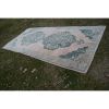 Vintage Turkish Oushak Gallery Rug, Wide Runner | Runner Rug in Rugs by Vintage Pillows Store. Item made of cotton & fiber