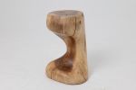 Sculptural Side Table, Stool, Solid Wood, Walnut, Contemporary Design | Tables by Logniture