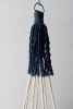 Tassel-Free Macrame Plant Hanger – Navy & Cream – 26” Hand-Dyed Indoor Planter | Plants & Landscape by Freefille