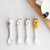 Ceramic Cat Shaped Tea Spoon Set – 4 Colors, Hang-on Cup Design | Utensils by 4AM Product Design