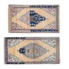 Front of Kitchen Sink Rug Hand Made Faded Mini Rug - a Pair | Small Rug in Rugs by Vintage Pillows Store. Item made of cotton with fiber
