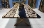 Custom Order Walnut Tree Black Epoxy Table, Dining Table | Tables by LuxuryEpoxyFurniture. Item made of wood with synthetic