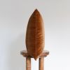 Rust Brown Striated Velvet Pillow 18x18 | Pillows by Vantage Design