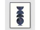 Minimal Watercolor Abstract Print with Geometric Shapes and | Prints by Capricorn Press. Item made of paper works with boho & minimalism style