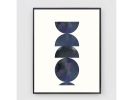 Minimal Watercolor Abstract Print with Geometric Shapes and | Prints by Capricorn Press. Item made of paper works with boho & minimalism style