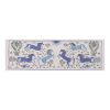 Colorful Uzbekistan Suzani Table Runner, Uzbek Blue Silk Emb | Tablecloth in Linens & Bedding by Vintage Pillows Store