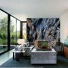 Blue Hawks Eye Quartz | Wallpaper in Wall Treatments by Wallcovetings by Brenda Houston. Item composed of fabric and paper