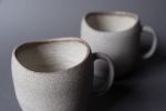 Mug with handle "Simplicity" 450 ml- organic natural shape | Drinkware by Laima Ceramics. Item composed of stoneware in minimalism style