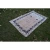 Turkish Soft Muted Color Oushak Living Room Rug 3'6" X 5'8" | Area Rug in Rugs by Vintage Pillows Store. Item composed of cotton and fiber