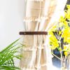 Leather Curtain Tieback [Round End] | Strap in Storage by Keyaiira | leather + fiber | Artist Studio in Santa Rosa. Item composed of leather