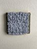 Woven Tile- Fluff-Light blue and Green | Wall Sculpture in Wall Hangings by Mpwovenn Fiber Art by Mindy Pantuso