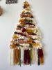 XL boho woven wall hanging Christmas tree in silver, gold, m | Macrame Wall Hanging in Wall Hangings by Awesome Knots. Item composed of wool