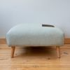 Professor 30 x 30 Square Ottoman | Benches & Ottomans by OTTOMN. Item made of linen & leather