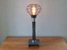 Lift Lamp: Reclaimed Ski Chairlift Cable Desk Lamp | Table Lamp in Lamps by industrial comfort. Item made of steel compatible with contemporary and country & farmhouse style