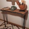 Wood Console Table Custom Live Edge Walnut | Tables by Ironscustomwood. Item composed of wood and metal