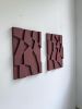 Diptych Wall Art Set (2 pieces) - Modern Textured Plaster Sculptures - Dark Brown Decor - Housewarming Gift | Wall Sculpture in Wall Hangings by Vaiva Art Atelier