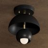 Decordona - Semi Flush Mount Mid-Century Modern Lighting | Flush Mounts by Illuminate Vintage. Item composed of brass