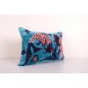 Fish Ikat Velvet Pillow, Handloom Silk Animal Lumbar Cushion | Pillows by Vintage Pillows Store