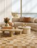 Charming Handmade Area Rug. Sand Beige Leather | 8 X 10 Ft | Rugs by KAYMANTA | Luxury Rug Makers