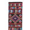 Mid Century Nomadic Wool Anatolian Hall Kilim Runner, Galler | Runner Rug in Rugs by Vintage Pillows Store. Item composed of cotton