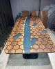Epoxy Office Table - Conferance Table - Dining Table | Tables by Tinella Collection. Item made of wood with metal works with contemporary & mediterranean style