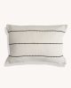 Ava Cotton Rectangle Cushion Cover (WHITE) | Pillows by Routes Interiors. Item made of cotton & fiber compatible with boho and eclectic & maximalism style
