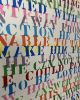 Rainbow Letters 22"x 22" | Mixed Media in Paintings by Emeline Tate. Item made of canvas with synthetic