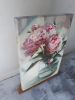 Peonies in vase oil painting on canvas original, Flowers | Oil And Acrylic Painting in Paintings by Natart. Item composed of canvas and synthetic in contemporary style
