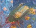 Rainbow Vibes | Oil And Acrylic Painting in Paintings by Parineeta Patel- Nature Inspired Cosmic Abstracts. Item composed of canvas in mid century modern or contemporary style