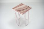 LoLa - Pink onyx side table | Tables by DFdesignLab - Nicola Di Froscia. Item made of steel compatible with contemporary and modern style