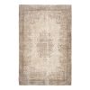 Distressed Turkish Oushak Rug - Area Rug 6'7" X 9'11" | Rugs by Vintage Pillows Store. Item made of cotton