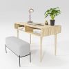 Wooden desk, office table, bureau, mid century modern | Tables by Picwoodwork. Item made of oak wood