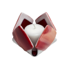 Red & White Opalescent Glass Candleholder | Candle Holder in Decorative Objects by Sand & Iron
