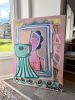 Pink Illusion | Original Acrylic Painting | Oil And Acrylic Painting in Paintings by Aleea Jaques ,