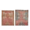 Distressed Turkish Small Rug - Set of Two 1'6" X 3'7" | Area Rug in Rugs by Vintage Pillows Store. Item made of cotton & fiber