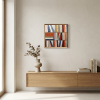 Cadence des livres – Bibliotheque abstraite peinture 40x40 cm | Sophie Dumont | Decorative Objects by Sophie DUMONT.