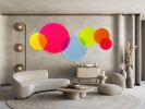 Fluorescent Acrylic Neon Art Transparent Set of Circles | Wall Sculpture in Wall Hangings by uniQstiQ. Item composed of glass