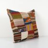Unique Wool Patchwork Kilim Pillow, Tribal Couch Pillow, Dec | Cushion in Pillows by Vintage Pillows Store