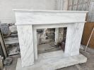 Custom Carrara White Marble Fireplace Mantel | Fluted Luxury Surround | Fireplaces by Vero Marble