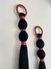Macrame Wall Hanging, Modern Black Fiber Art, Minimalist Wall Decor, Statement Tassel Hanging, Handmade Luxury Home Decor | Wall Hangings by İnanç Yılmaz