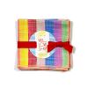 Rainbow Sherbet Multi-color Striped Cocktail Napkins, Set/4 | Linens & Bedding by Willow Ship