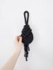 THE PIPA Small Modern Macrame Wall Hanging in Black | Wall Hangings by Damaris Kovach. Item composed of fiber