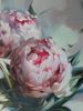 Peonies in vase oil painting on canvas original, Flowers | Oil And Acrylic Painting in Paintings by Natart. Item composed of canvas and synthetic in contemporary style