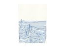 Simple Blue Line Drawing, Ocean Art Print | Prints by Carissa Tanton. Item composed of paper