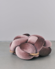 (L) Plum Velvet Knot Floor Cushion | Pouf in Pillows by Knots Studio. Item made of wood with fabric